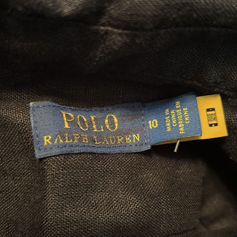 Polo Ralph Lauren- Sleeveless Black Linen Dress - Size 10 - Picture 5 of 6